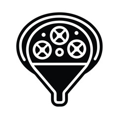 Reels Filter Neon Outline Icon