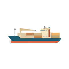 Obraz premium cargo ship in the sea vector