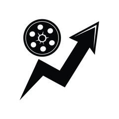 Reels Trending Arrow Glow Icon