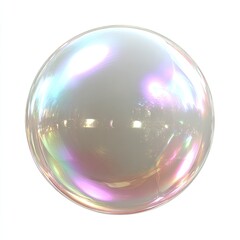 Vibrant Iridescent Bubble Sphere