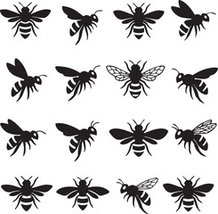 PrintBee Silhouette Vector Set &ndash; Insect Icon Collection