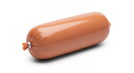 Isolated sausage product on white background with copy space for food design