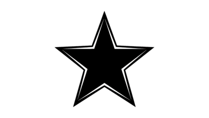 A star shape is visible in silhouette against a at night