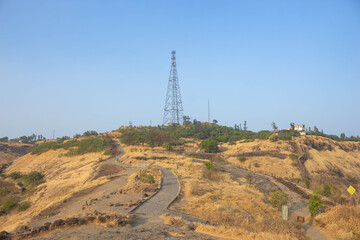 India, Maharashtra, Pune, The 300 Year Old Strong Footpath of Sinhagad Fort, 17th Century Fortress.