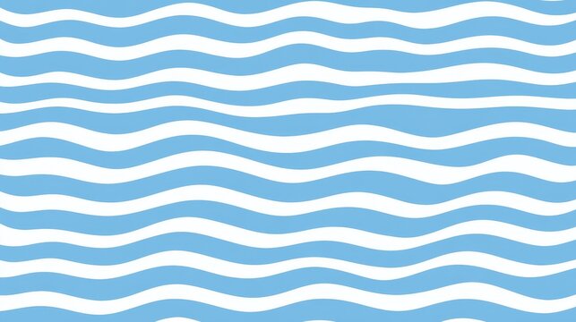 Blue and white stripes create a wavy pattern representing nautical summer design ideal for beach themes and vacation planning for fun and relaxation