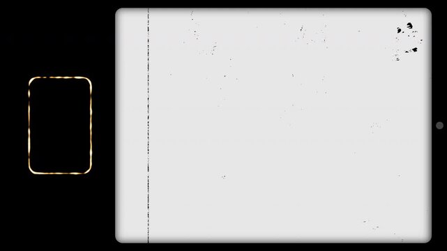 Old School Retro Look 4K Widescreen Film 8mm Strip with Dual Perforations and Noise