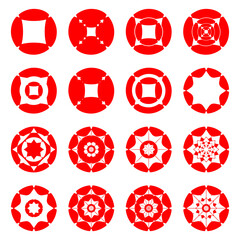 geometric circular ornaments set decorative mandala graphic illustration