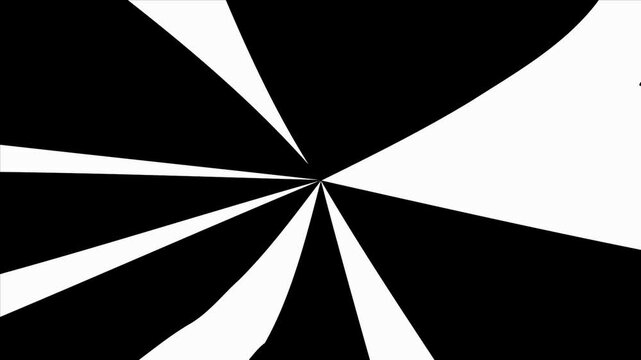 A seamless loop of white and black anime-style radial lines rotating from the center, creating a hypnotic effect for dynamic backgrounds and VJ loops