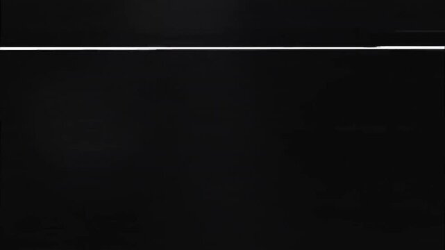 A dark background interrupted by a sudden, bright white horizontal flash bar of static noise, simulating a major signal drop