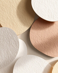 A collection of paper circles with different colors