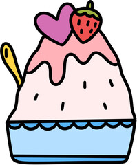 Strawberry shaved ice