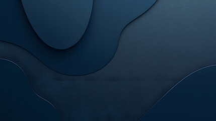 Modern navy blue aesthetic background with geometric curves and textured wavy patterns.
