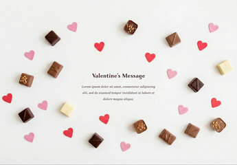 Valentine Frame Mockup With Romantic Background