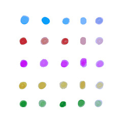 Watercolor Dot Patterns: Circles