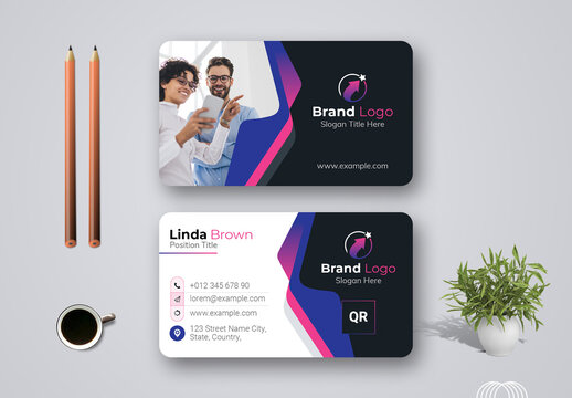Multi Color Corporate Business Card