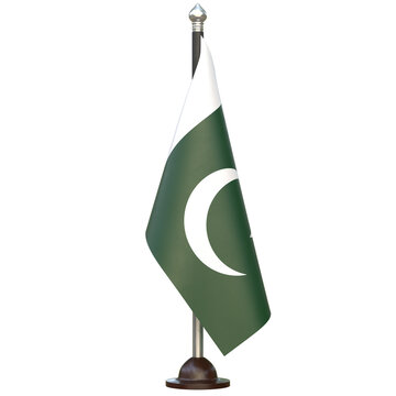 Pakistan Cloth Country Flag Desk Stand