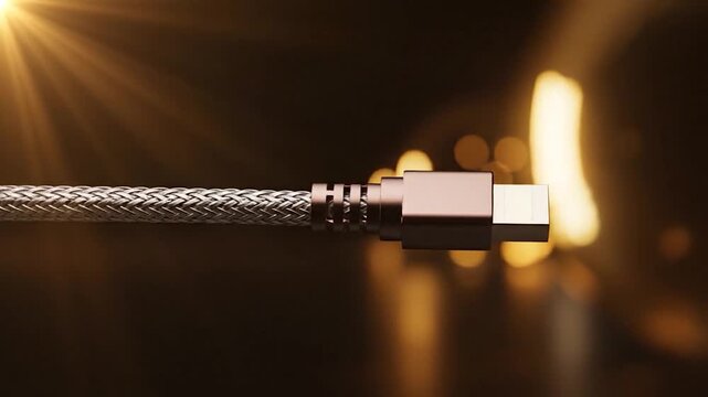 USB-C Connector Close-Up - High-Speed Data Transfer and Charging Technology.
