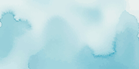 Ethereal Watercolor Wash Background Light Blue and Aqua Gradient Vector Texture