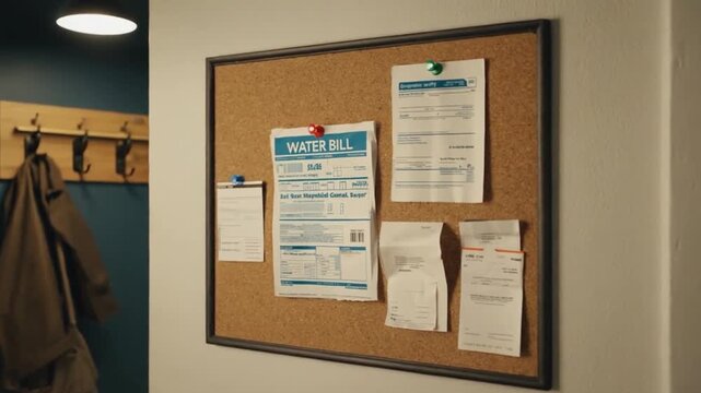 Water bill at home.