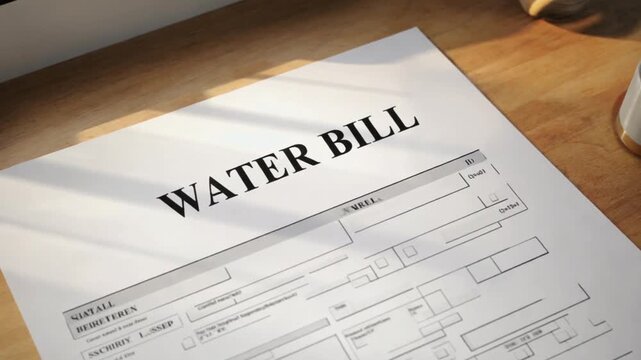 Water bill at home.