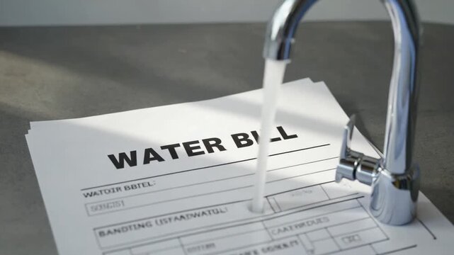 Water bill at home.