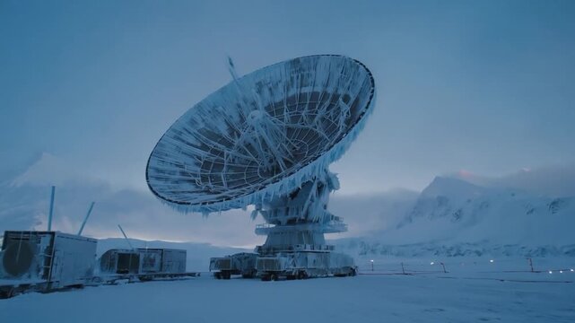 Military radar in the Arctic.
