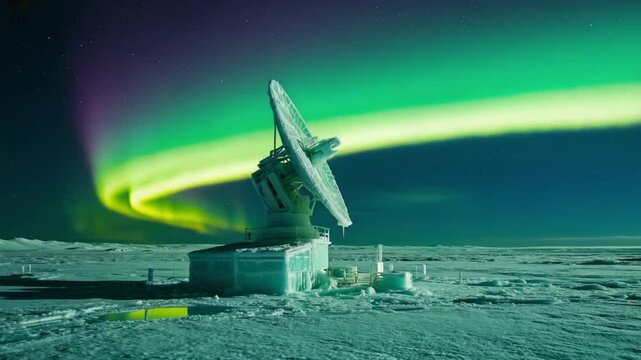 Military radar in the Arctic.