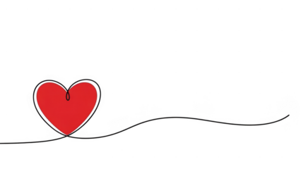 hand made heart isolated on white a transparent background