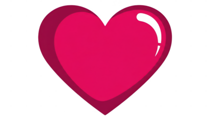 Modern Heart Icon Illustration Reflecting Love and Caring in Vibrant Colors isolated on white a transparent background