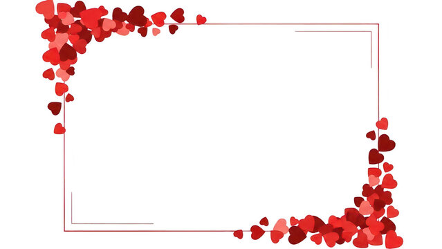 Oval frame made of multi shaded red gemstone isolated on white a transparent background
