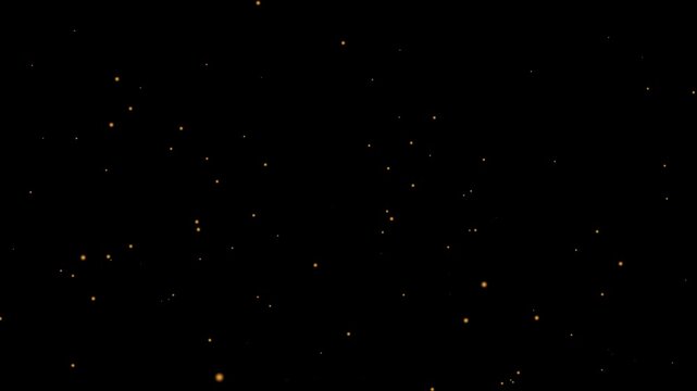 Dust particals flying against black background. Snowflakes overlay isolated on chroma key footage, Abstract Fire Particles Animated Background. abstract dust fail video with black background