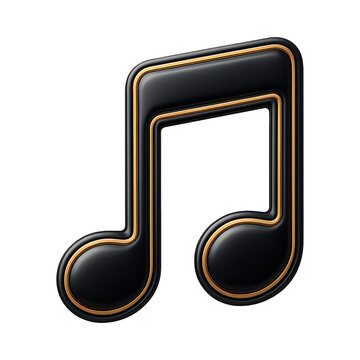PNG Elegant black musical note