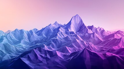 Fototapeta premium Purple Mountains Majesty: A panoramic view of majestic mountains, rendered in hues of purple, evokes a sense of serenity and awe.