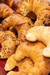 Delicious pastry selection on display during a brunch event or breakfast buffet.