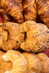 Delicious pastry selection on display during a brunch event or breakfast buffet.