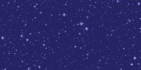 Obraz premium Starry Night Sky With Blue Dots: Deep Space Starfield For Celestial Backgrounds eps10