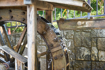 神奈川県　山北鉄道公園の水車