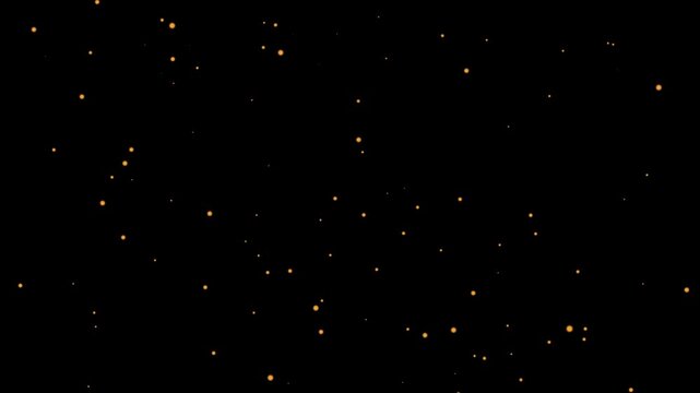 Dust particals flying against black background. Snowflakes overlay isolated on chroma key footage, Abstract Fire Particles Animated Background. abstract dust fail video with black background
