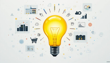 Business idea isolated on transparent background PNG