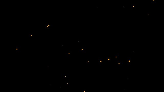 Dust particals flying against black background. Snowflakes overlay isolated on chroma key footage, Abstract Fire Particles Animated Background. abstract dust fail video with black background