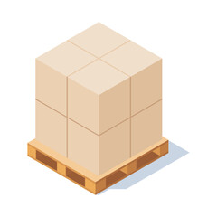 Obraz premium Stacked Cardboard Boxes Featuring Straps Specifically Designed for Safe Shipping Needs