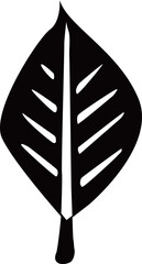 葉のシルエット白黒ベクター イラスト