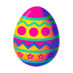 PNG Vibrant colorful Easter egg illustration.
