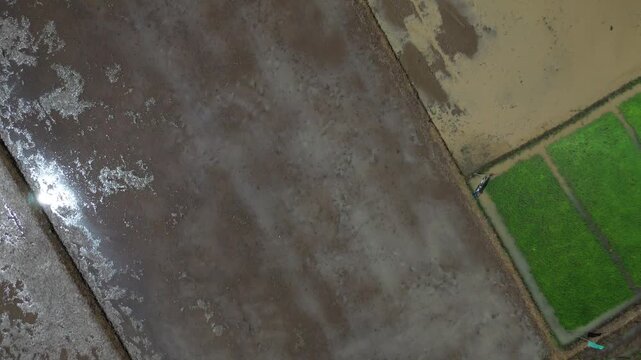 Aerial View of Agricultural Land and Road.