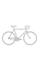 Fototapeta premium Minimalist Line Art Illustration of a Classic Bicycle.