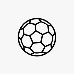Fototapeta premium Black soccer ball graphic with white background