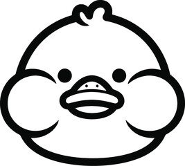 Cute cartoon duck face illustration