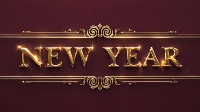  Gold highlights shimmer subtly across the text The camera performs a gentle push-in Fine glitter particles drift slowly Cinematic realism