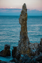 추암 촛대바위의 저녁