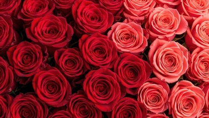 Fototapeta premium red and pink roses background banner for Valentine's Day